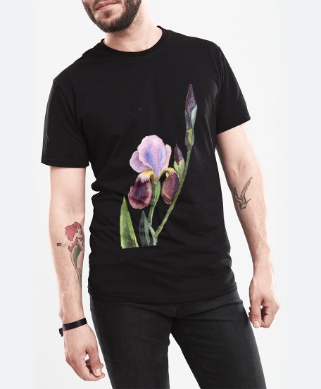 Чоловіча футболка ірис, квітка