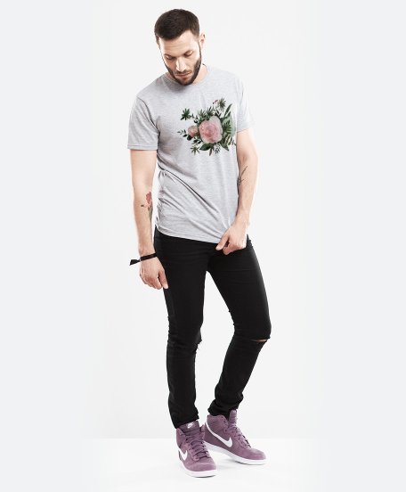 Чоловіча футболка квіти та листя
