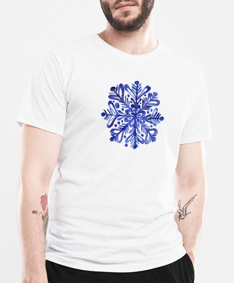 Чоловіча футболка сніжинка