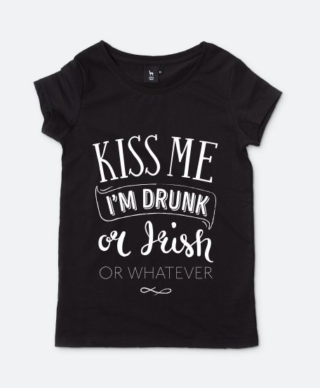 Жіноча футболка Kiss Me I'm Drunk