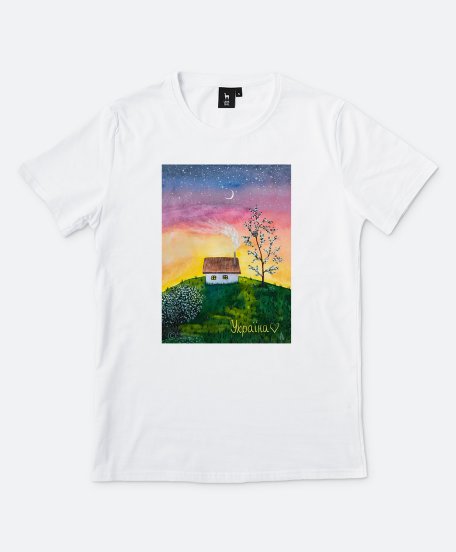 Чоловіча футболка Захід сонця в садку