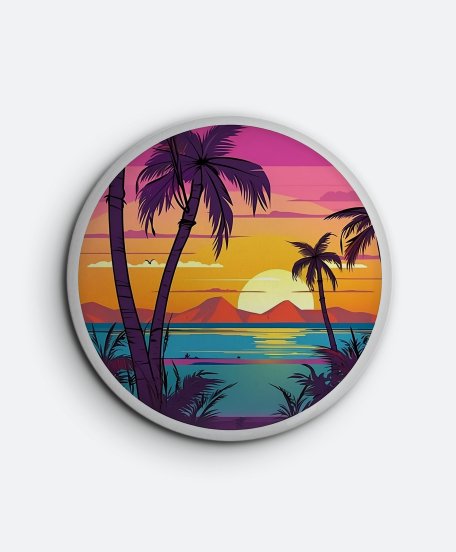Значок Пальмовий пляж - Яскравий світанок