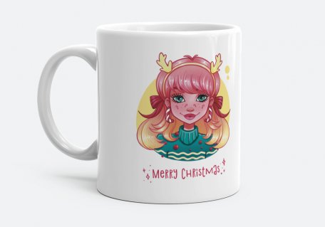 Чашка Різдвяна дівчина