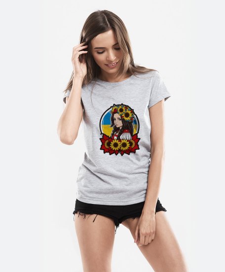 Жіноча футболка Миловидна Українська дівчина