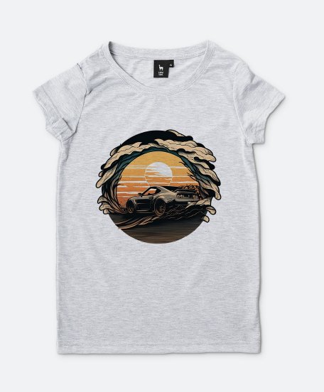Жіноча футболка Додж на заході сонця