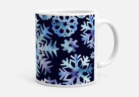 Чашка Акварельні сніжинки