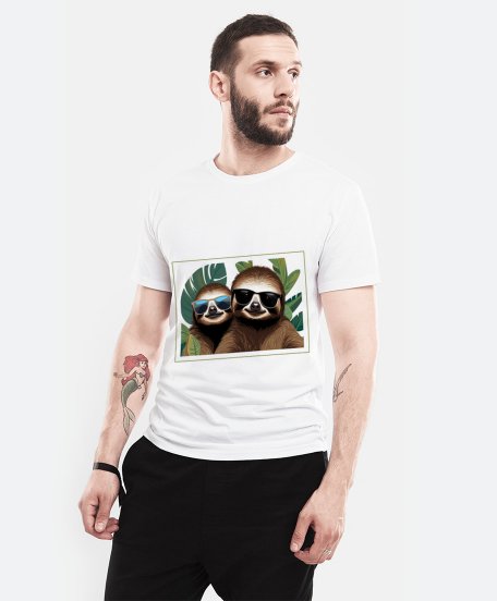 Чоловіча футболка Лінивці-Відпочивальники (Селфі)