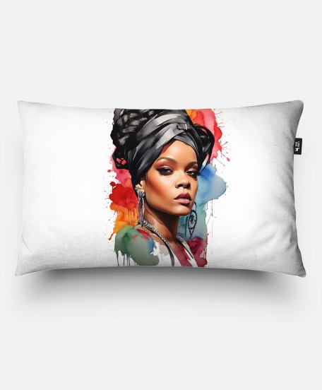 Подушка прямокутна Портрет співачка Rihanna