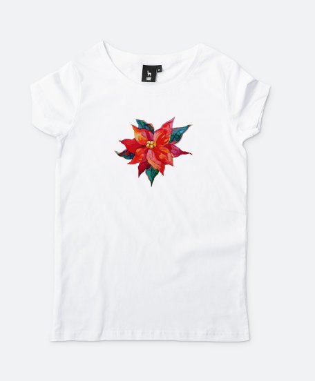 Жіноча футболка Різдвяна квітка