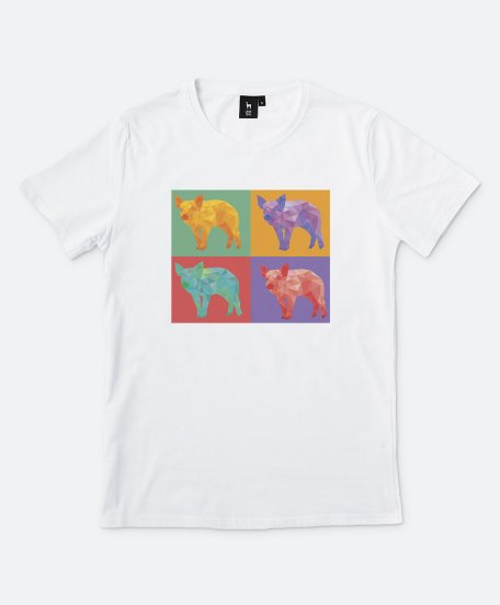 Чоловіча футболка polygon colorfuf piggies