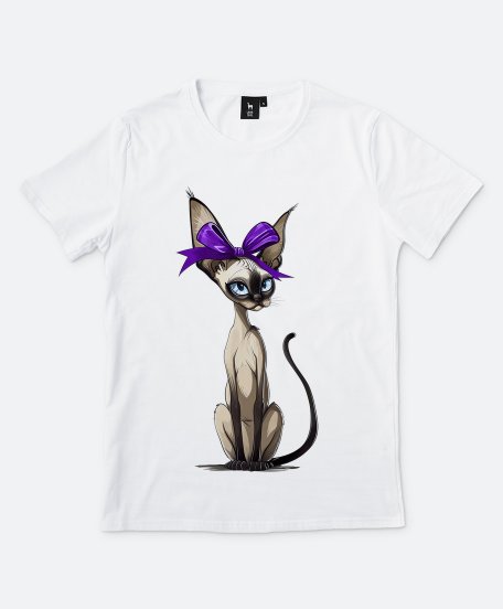 Чоловіча футболка Сіамська орієнтальна Кішка