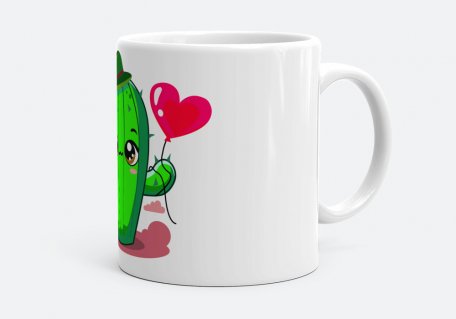 Чашка малиш зелений кактусик 