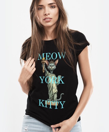 Жіноча футболка Кішка Сфінкс STATUE OF LIBERTY