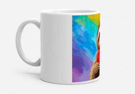 Чашка Лінивець з Серцем. LGBT