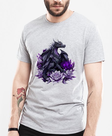 Чоловіча футболка Шикарний чорний дракон