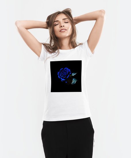 Жіноча футболка Блакитна троянда