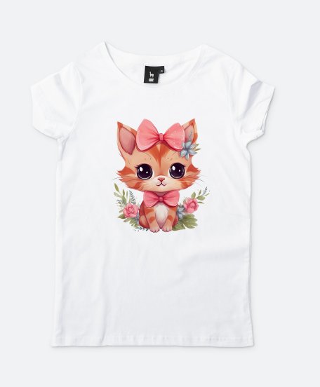 Жіноча футболка Кішка Дівчина