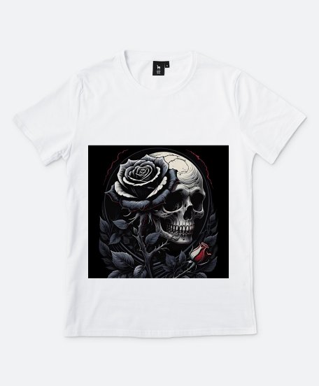 Чоловіча футболка Готична темна Леді з трояндами