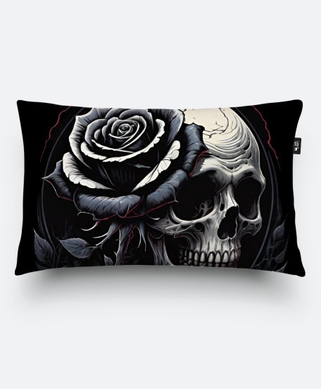 Подушка прямокутна Готична темна Леді з трояндами
