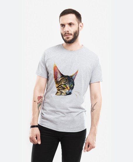 Чоловіча футболка Красивий смугастий кіт