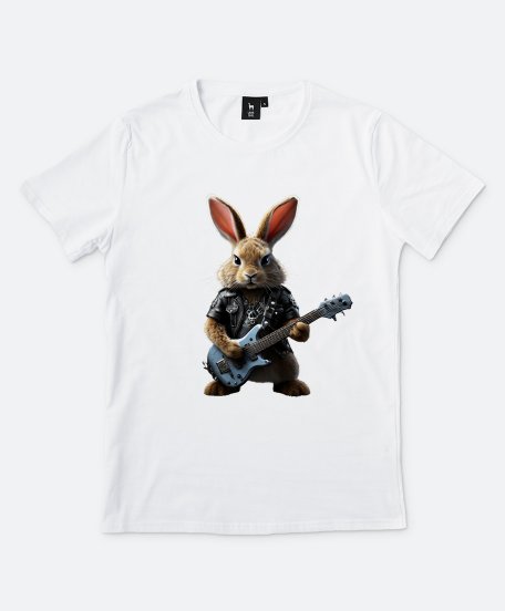 Чоловіча футболка Кролик грає метал