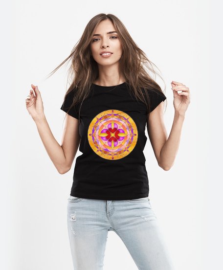 Жіноча футболка Мандала "Квіти кохання"
