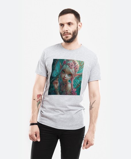 Чоловіча футболка Лісова Мавка з Метеликом