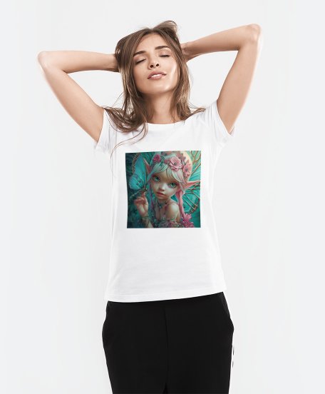 Жіноча футболка Лісова Мавка з Метеликом