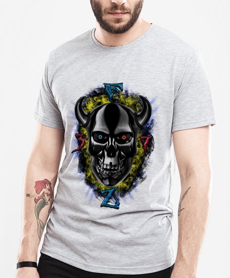 Чоловіча футболка Містичний череп з рогами