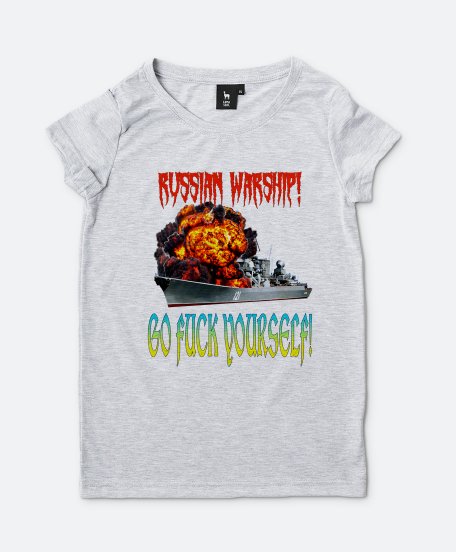 Жіноча футболка Russian warship, go fuck yourself( російський воєнний корабель, іди на.....)