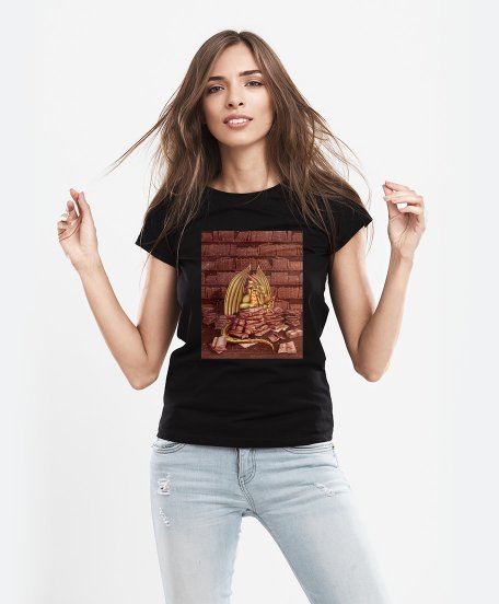 Жіноча футболка Дракон і книги