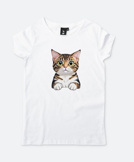 Жіноча футболка Миле кошеня з великими очима
