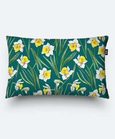Подушка прямокутна Нарциси весняні квіти