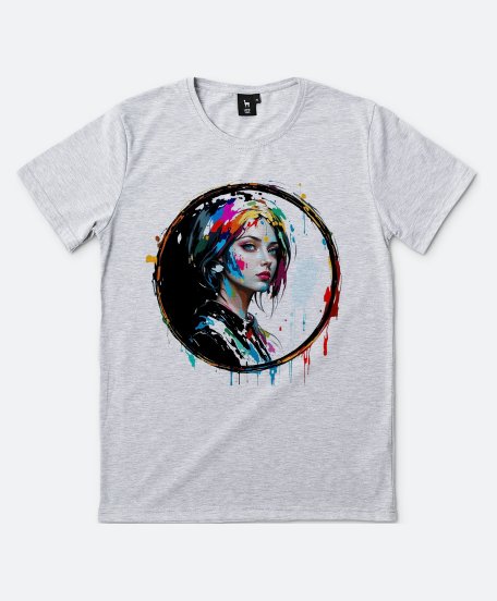 Чоловіча футболка Дівчина в абстрактному стилі