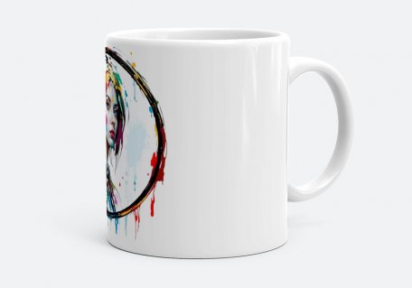 Чашка Дівчина в абстрактному стилі