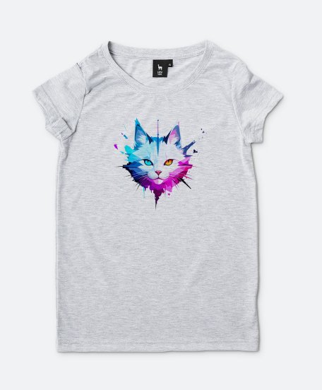 Жіноча футболка Мордочка кота з різними очима