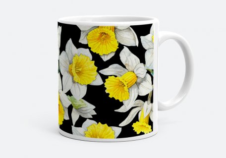 Чашка daffodils flowers 