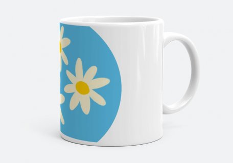Чашка Білі ромашки, весняні квіти