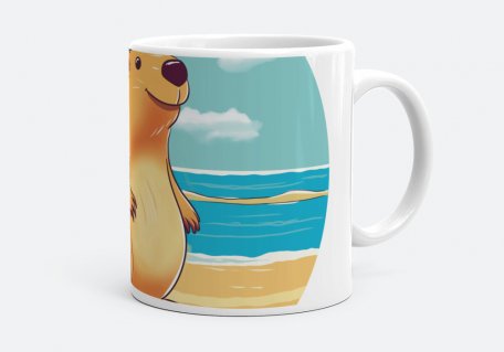 Чашка Капібара на пляжі