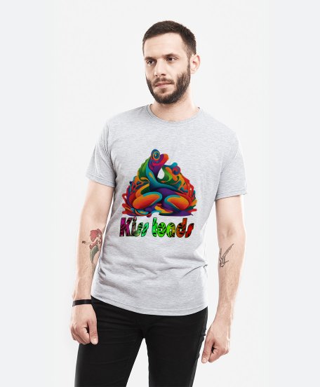 Чоловіча футболка Kiss toads (Поцілунок жаби)