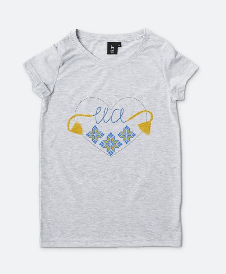 Жіноча футболка Вишивка на серці UA