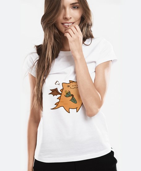 Жіноча футболка Кіт дракон