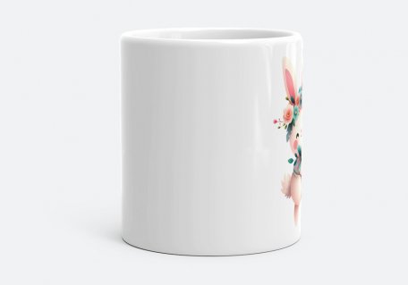 Чашка Зайка з квітами