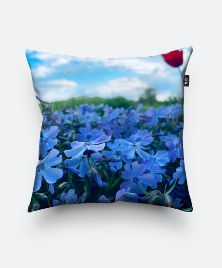 Подушка квадратна Блакитні квіти
