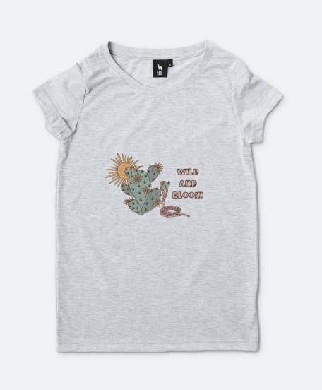 Жіноча футболка Квітучий кактус під сонцем / Blooming cactus under the sun