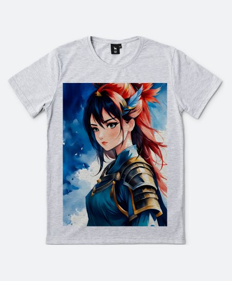 Чоловіча футболка Аніме дівчина-воїн