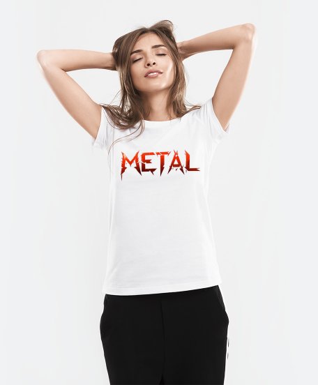 Жіноча футболка Напис "METAL"