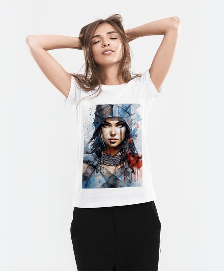 Жіноча футболка Дівчина-воїн