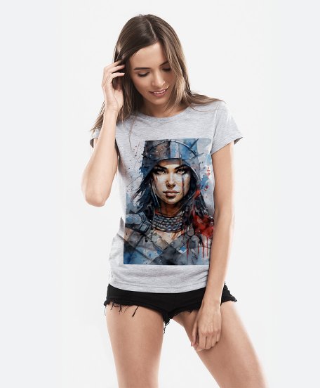 Жіноча футболка Дівчина-воїн