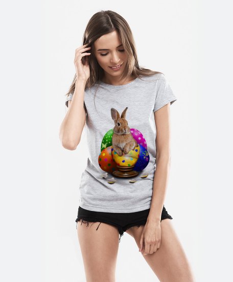 Жіноча футболка Пасхальний кролик